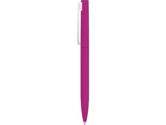 Ручка металлическая шариковая Bright F Gum soft-touch, розовый